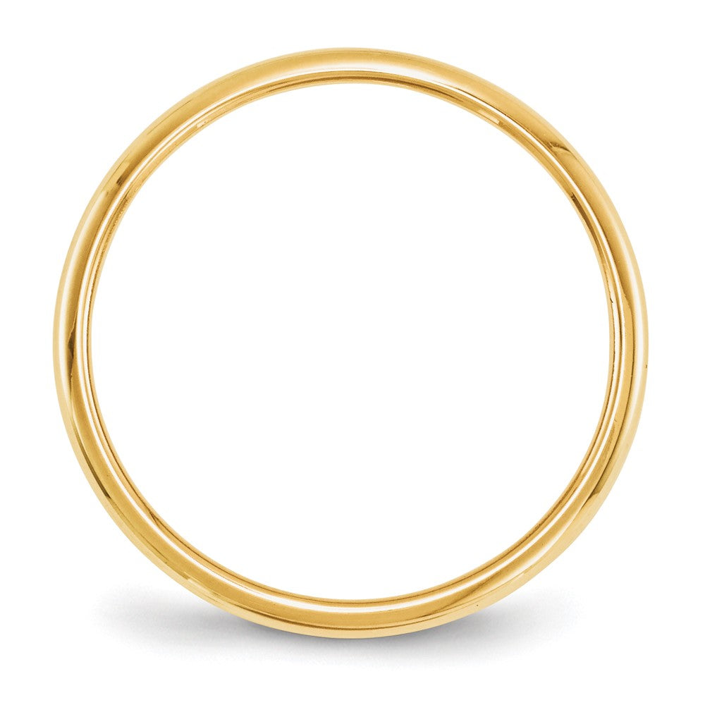 10k Yellow Gold 2mm Half Round Wedding Band Size 7