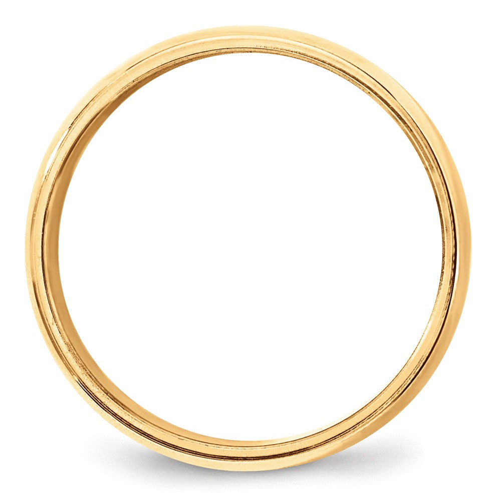 10k Yellow Gold 8mm Milgrain Half Round Wedding Band Size 5