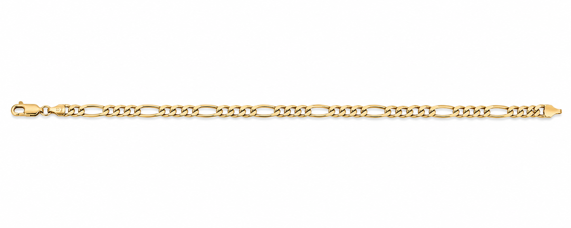18KT Yellow Gold 6 MM Figaro Link Bracelet