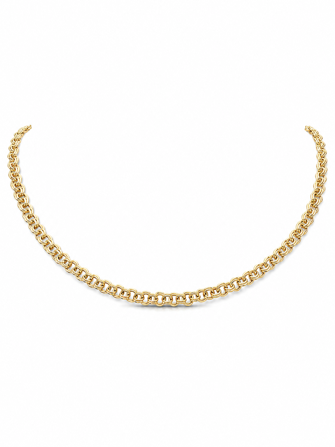 14KT Solid Gold 5 MM Pin Lock Chino Link Chain