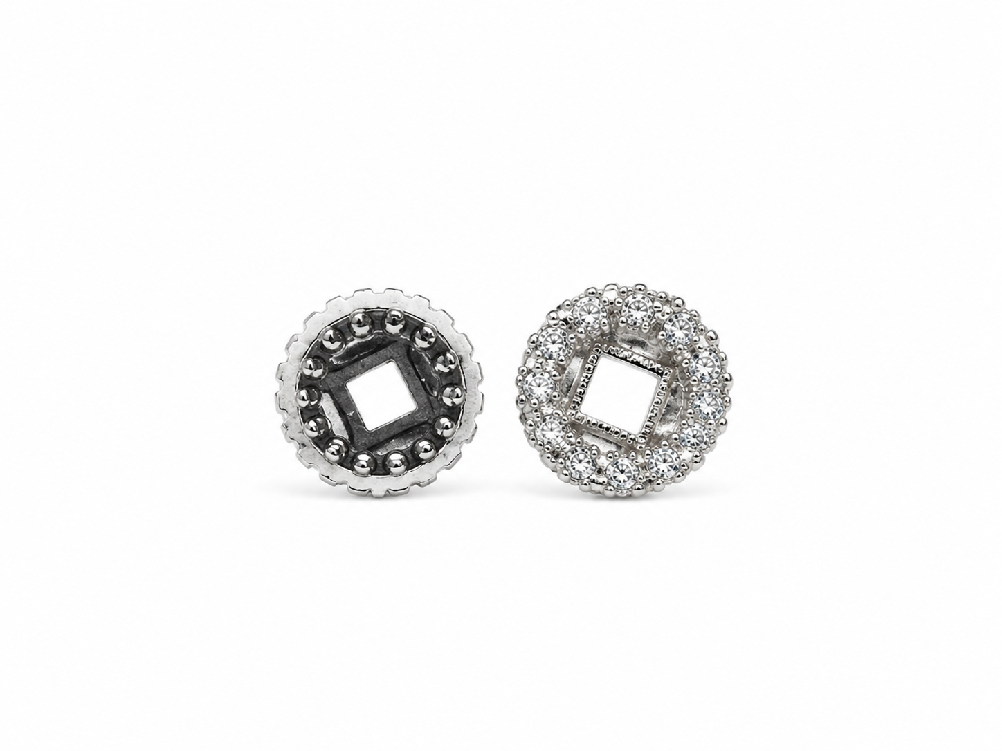 Stainless Steel Cubic Zirconium Round Extension [A1B8]