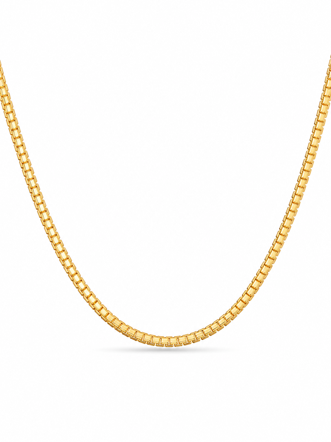 14KT Solid Yellow Gold 3.5 MM Designer Diamond Cut Box Link Chain