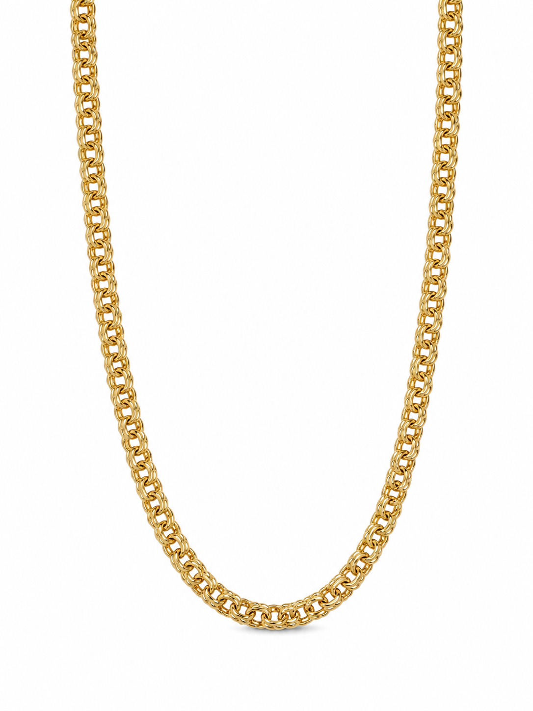 10KT Solid Yellow Gold 6 MM Chino Link Chain