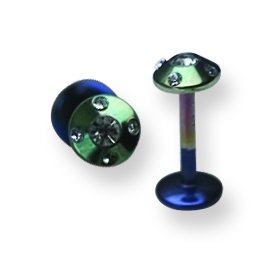 316L Srg Gr Sstl 16G 5/16In.4Mm 5-Clr Czs Rainbo Cone Labret