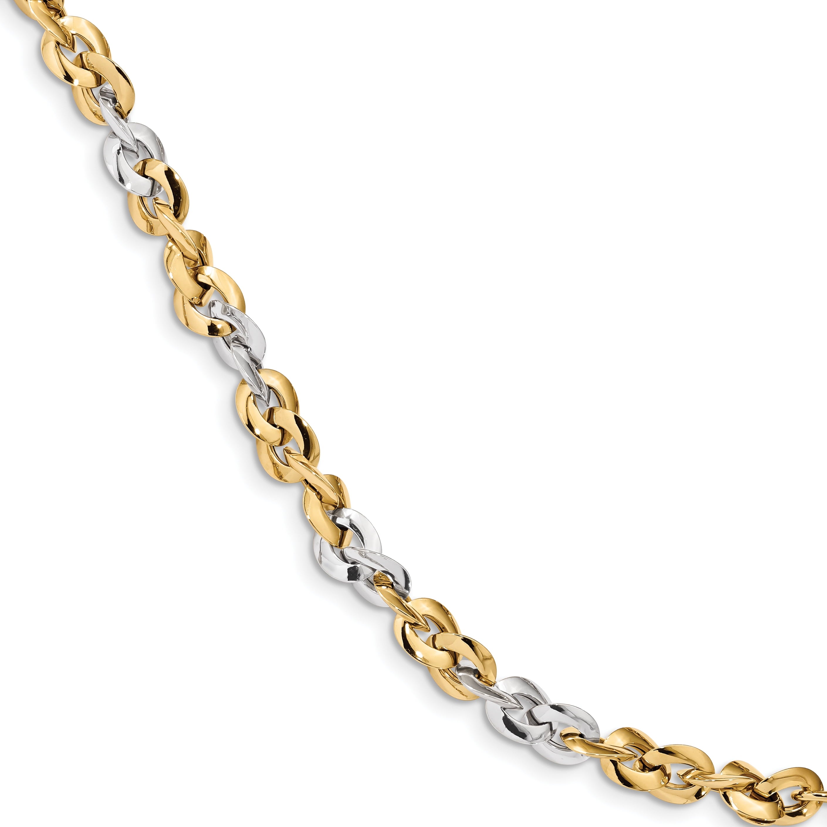 14K Two-Tone Polished Bracelet