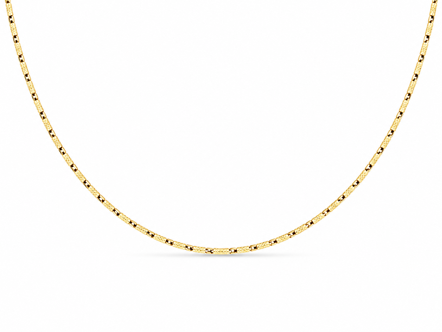 10KT Solid Yellow Gold 1.5 MM Tazo Link Chain