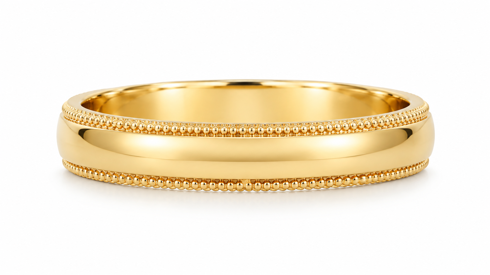 14KT Yellow Gold 3 MM Milgrain Wedding Band