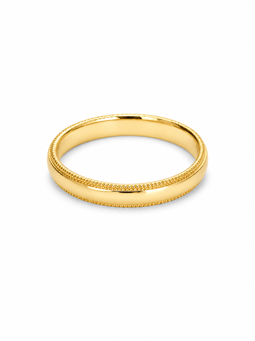 14KT Yellow Gold 4 MM Milgrain Wedding Band