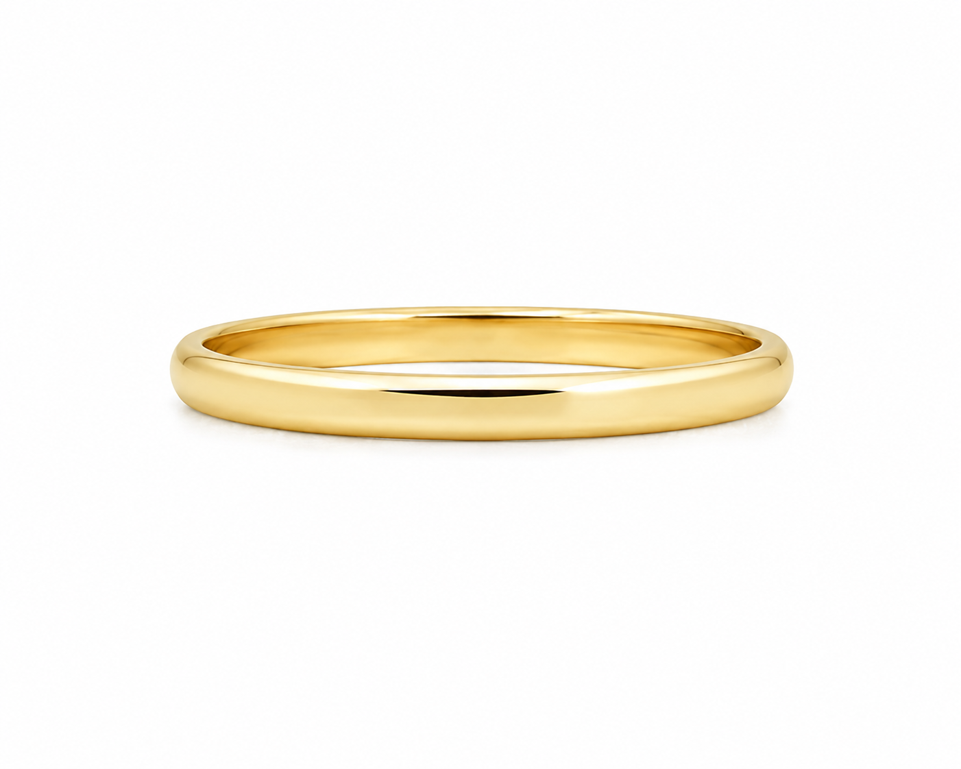 10KT Yellow Gold 2 MM Plain Wedding Band