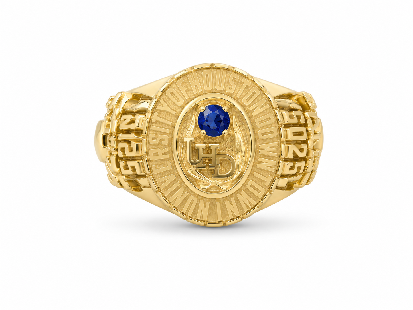 10KT Yellow Gold 2025 Angel U of H Downtown Class Ring [A8B0]