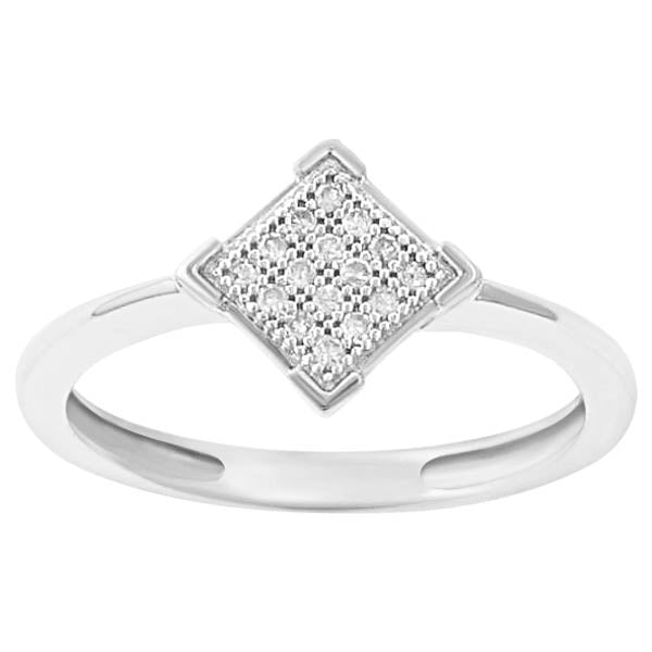 10K White Gold Exquisite  0.08Ct Diamond Ring