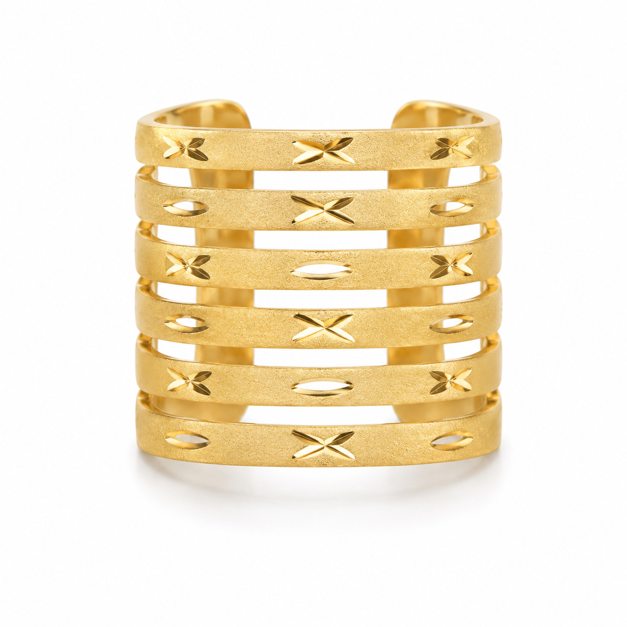 14KT Yellow Gold Fancy Semanario Ladies Ring [A6B8]