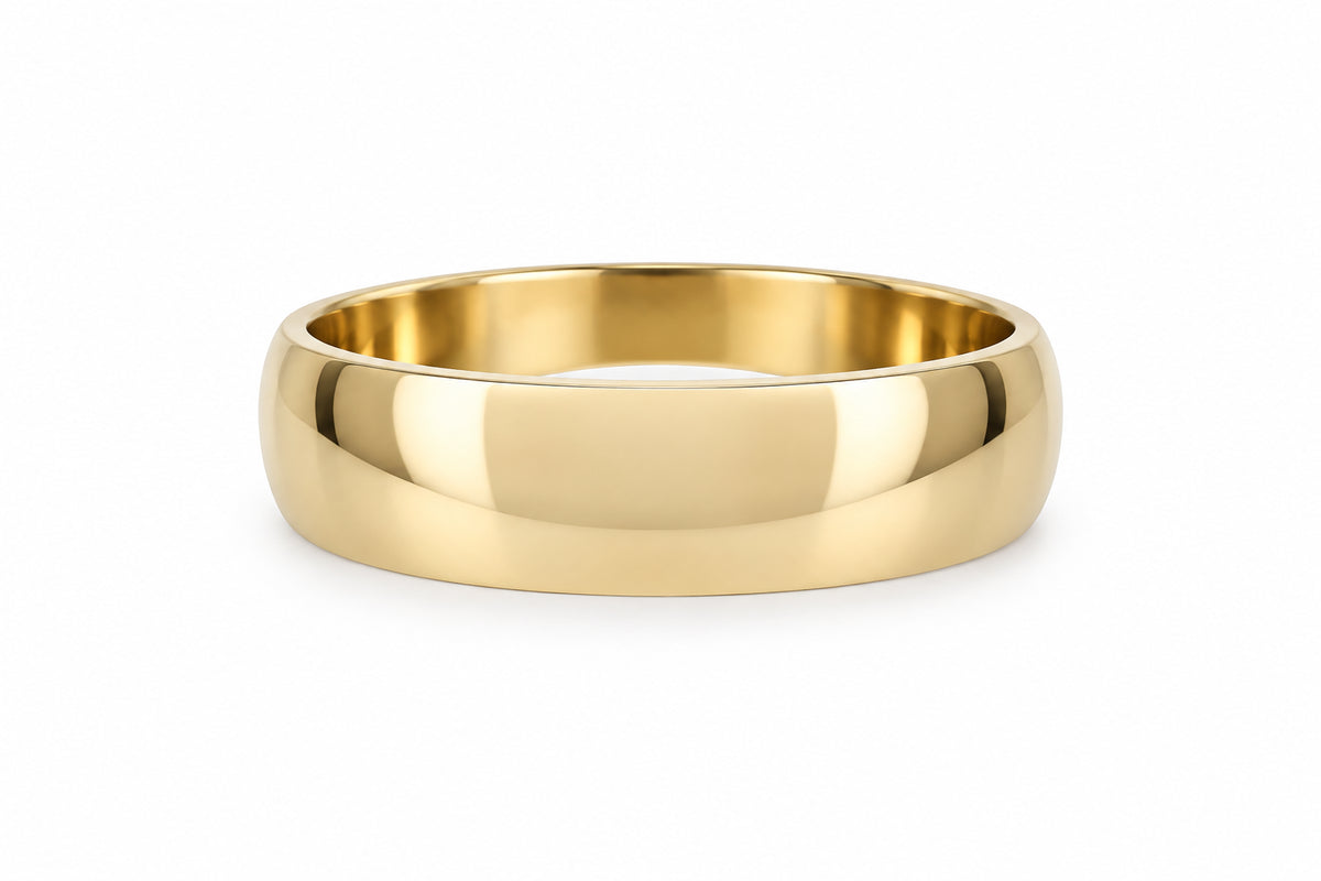 14KT Yellow Gold 6.5 MM Plain Wedding Band