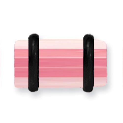 Acrylic Uv Sensitive Layered Plug W 2 Black O-Rings 2G (6.5Mm) 1/2 (13M