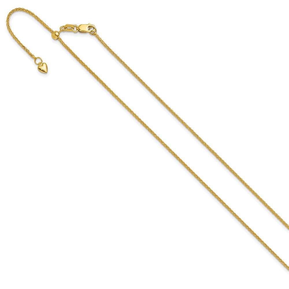 14K Adjustable 1.4Mm Wheat Chain