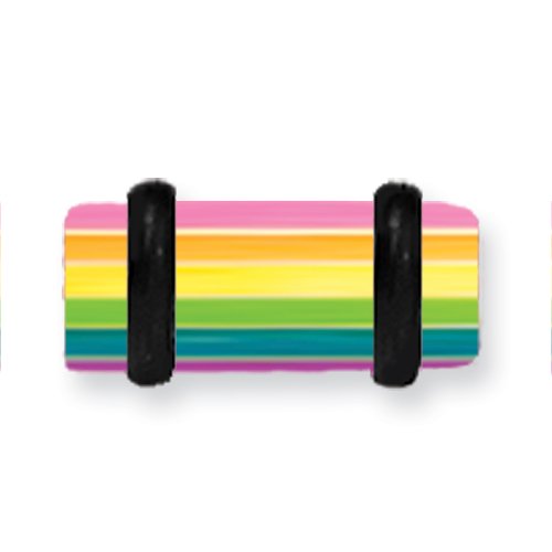 Acrylic Uv Sensitive Layered Plug W 2 Black O-Rings 4G (5.2Mm) 1/2 (13M