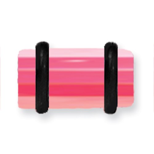 Acrylic Uv Sensitive Layered Plug W 2 Black O-Rings 2G (6.5Mm) 1/2 (13M