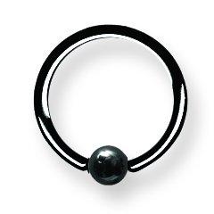 14G (1.6Mm) 7/16 (12Mm) Long W/ 4Mm Ball Black (Zr-Ds11) 14G (1.6Mm) 7/