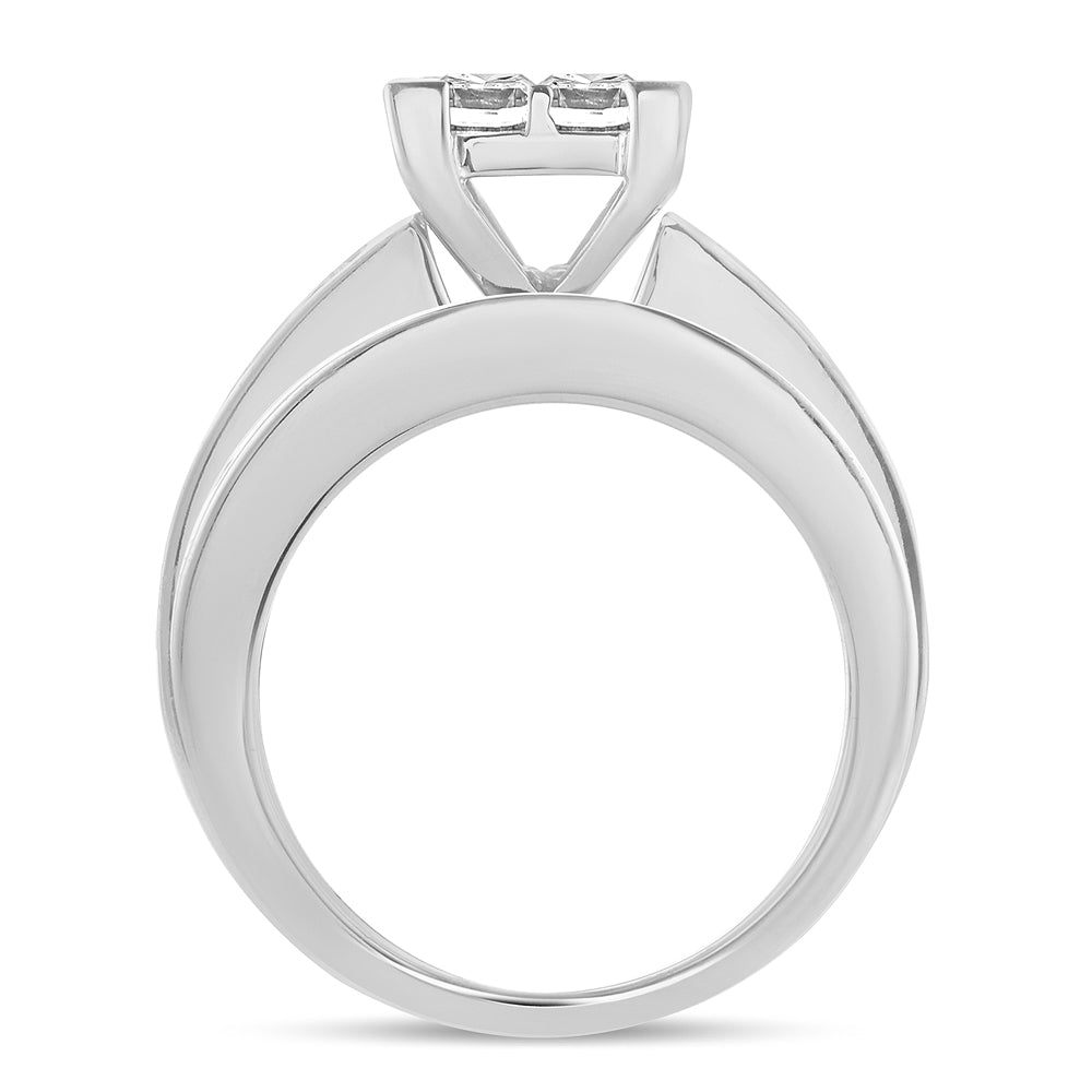 14K White Gold Exquisite 1.00Ct Diamond Ring