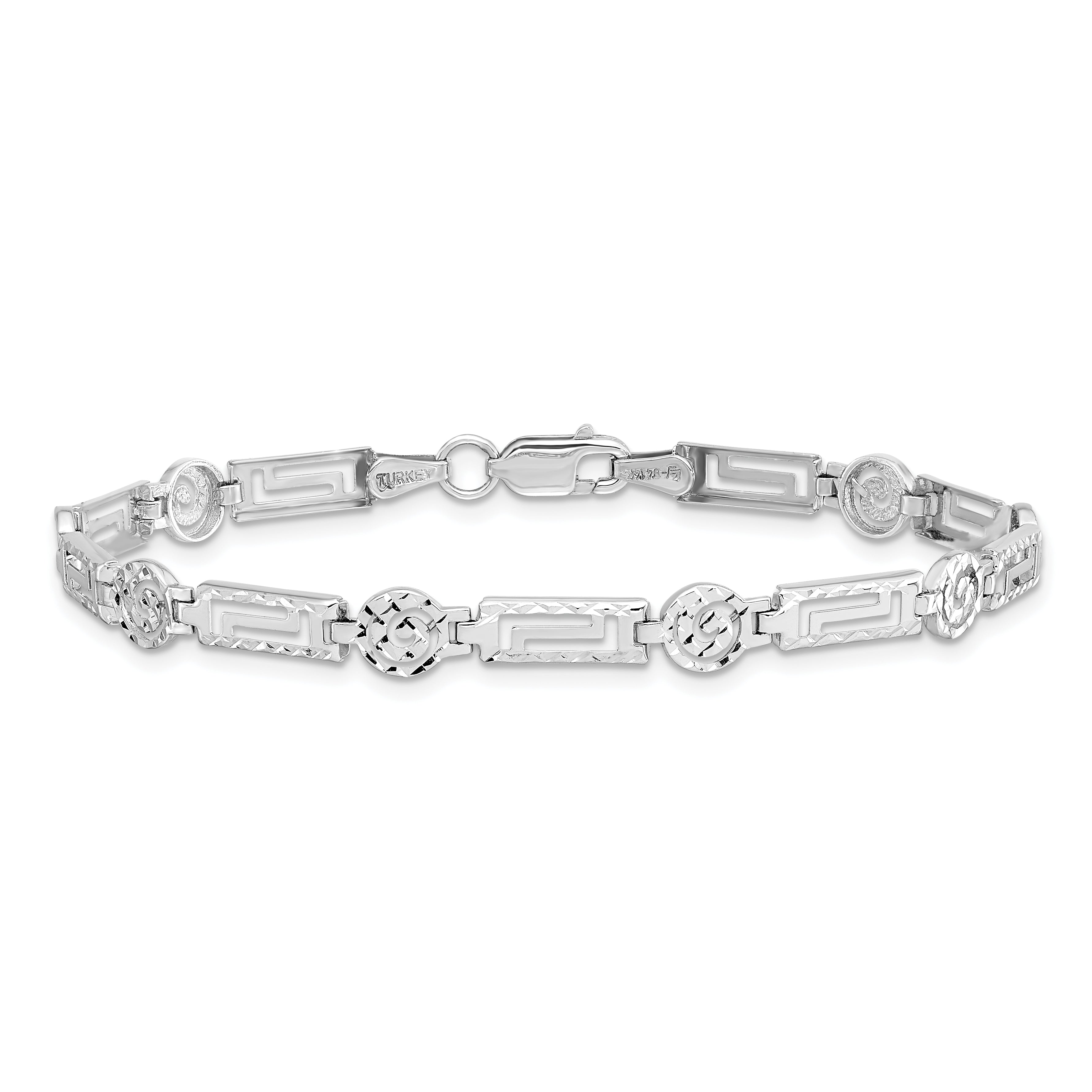14K White Gold D/C Bracelet