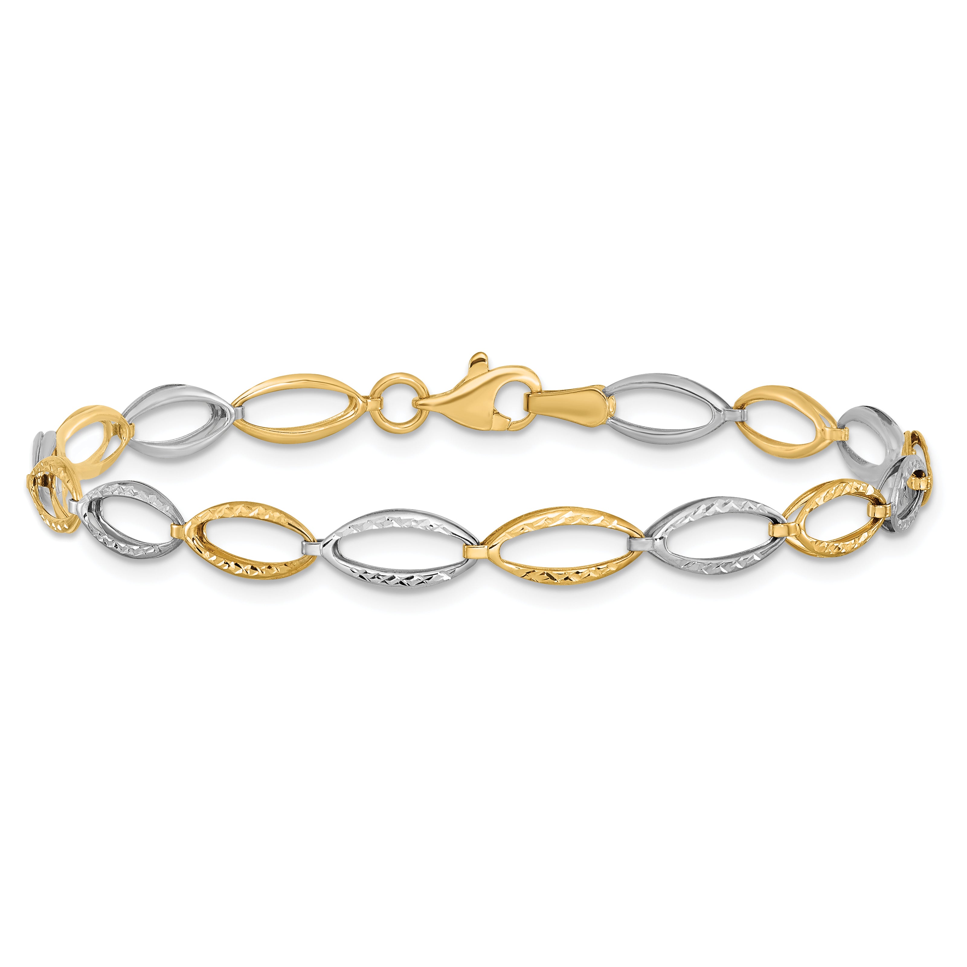 14K Two-tone D/C Bracelet