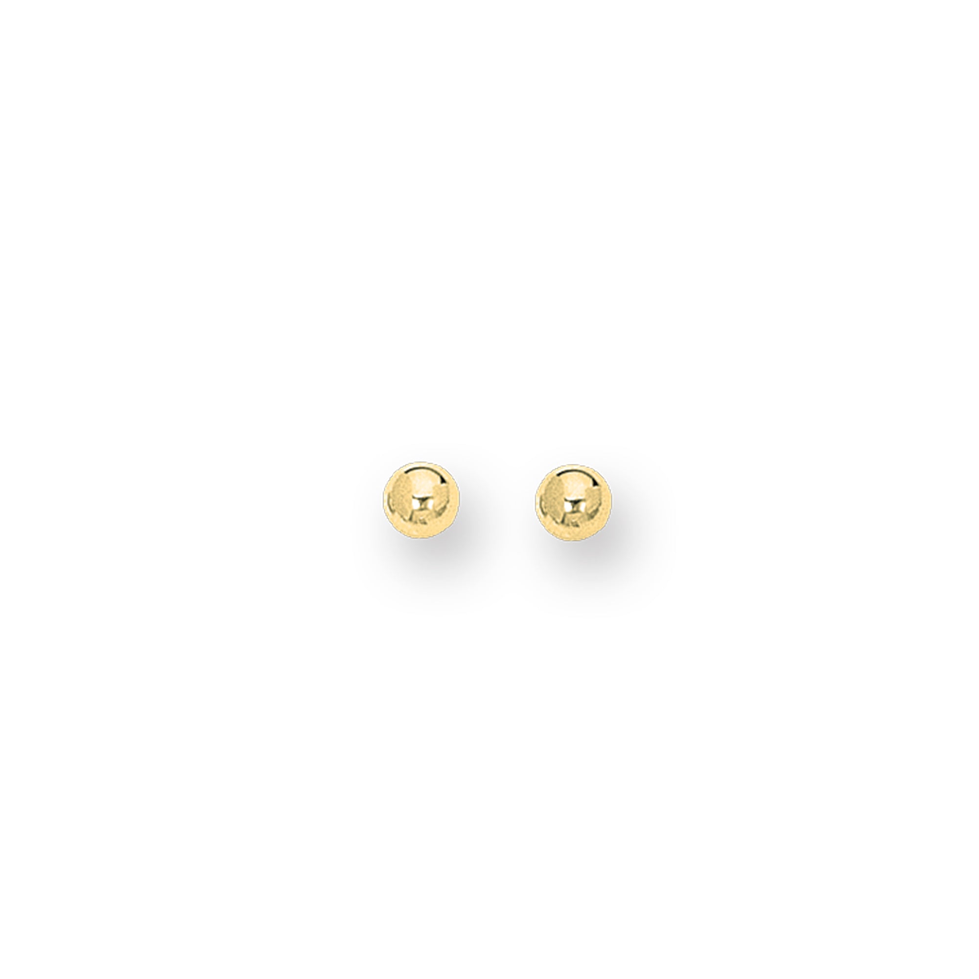 14K Yellow Gold Polished 3Mm Post Earring