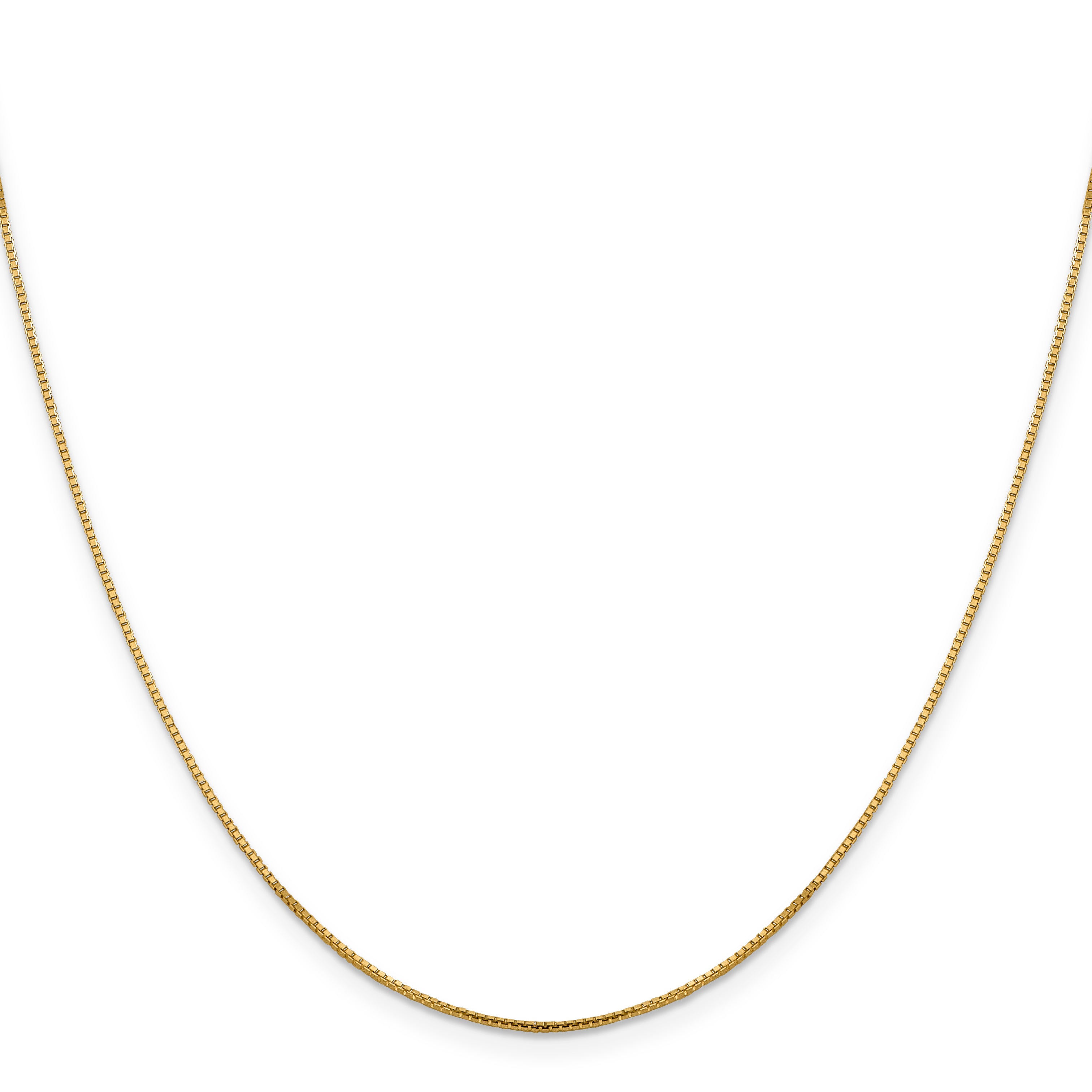 14K 1mm Sparkle Octagonal Box Chain