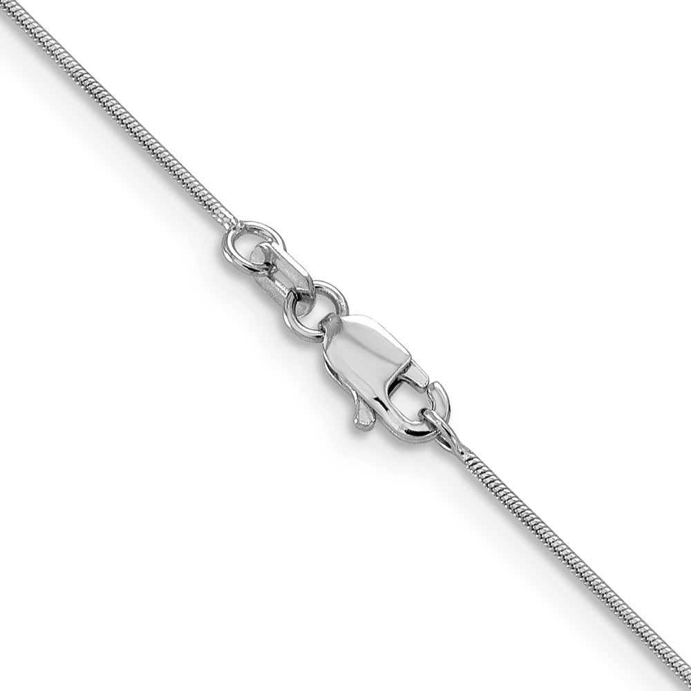 14K White Gold .8Mm Round Snake Chain