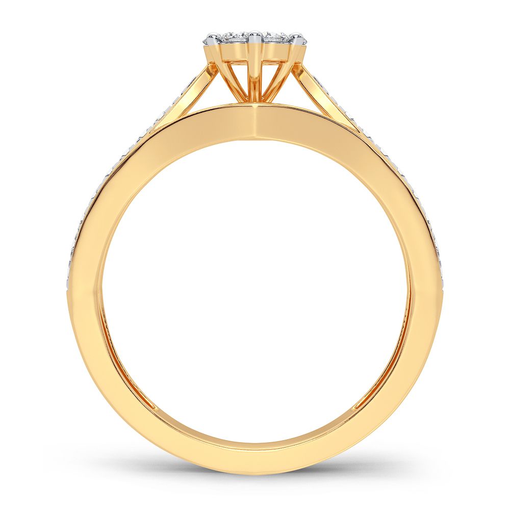10K Yellow Gold Exquisite 0.25Ct Diamond Ring