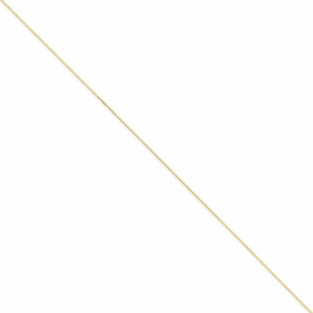 14K 20 Inch .9Mm Curb  With Spring Ring Clasp Pendant Chain