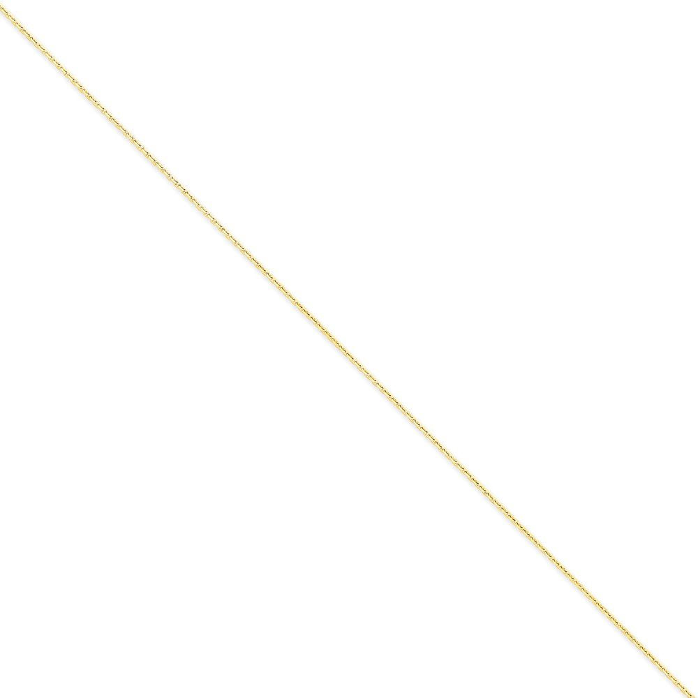 14K 20 Inch 1.45Mm Solid Diamond-Cut Cable With Lobster Clasp Chain