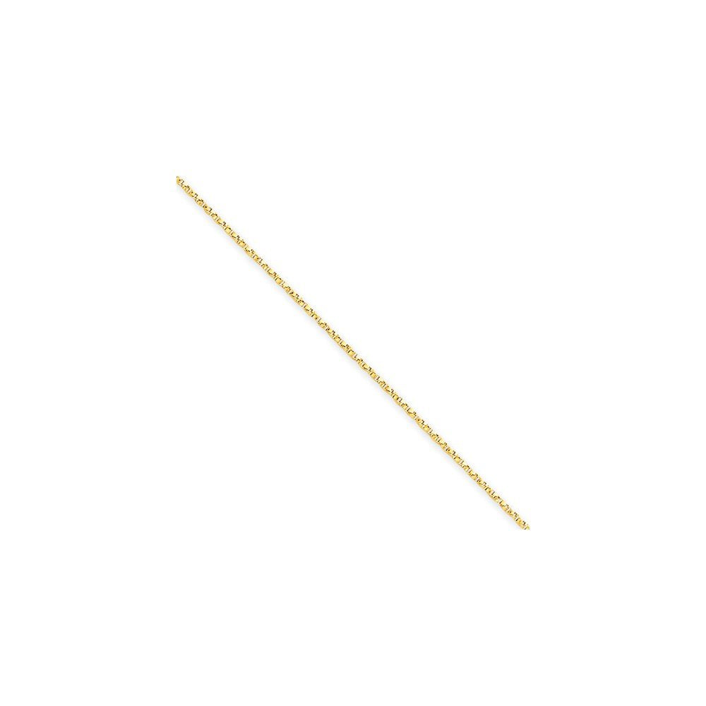 14K 18 Inch .95Mm Twisted Box With Lobster Clasp Chain