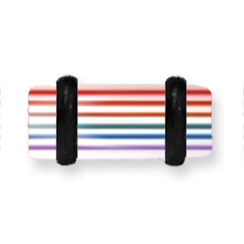 Acrylic Uv Sensitive Layered Plug W 2 Black O-Rings 4G (5.2Mm) 1/2 (13M