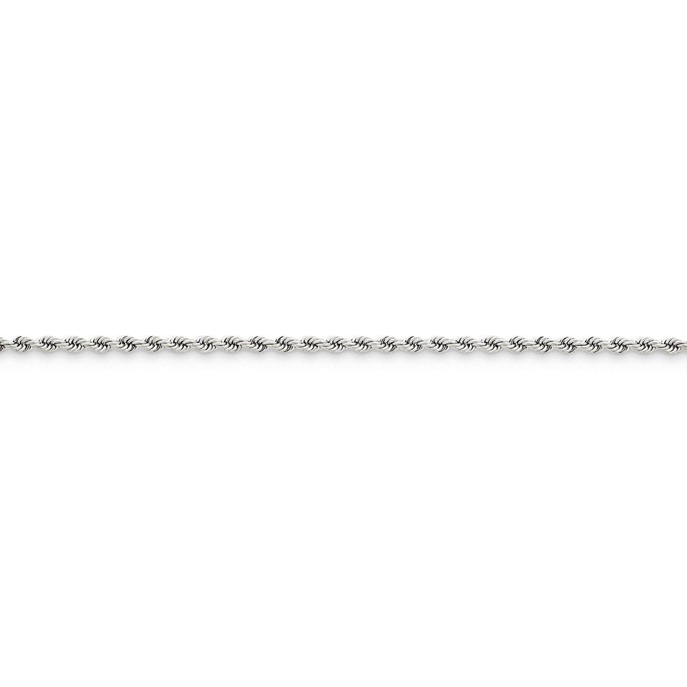 14K White Gold 24 Inch 2.25Mm Regular Rope With Lobster Clasp Chain