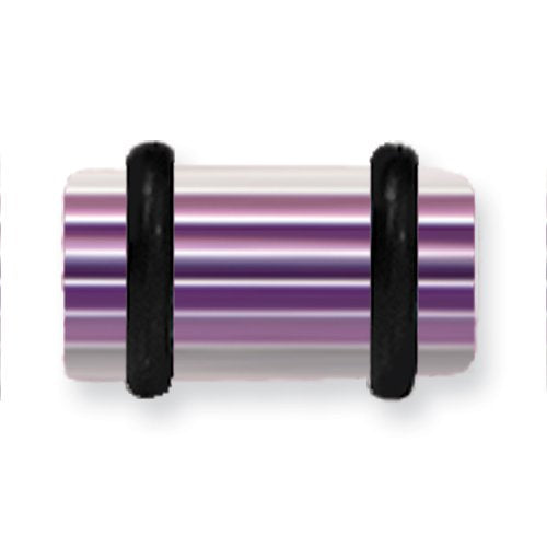 Acrylic Uv Sensitive Layered Plug W 2 Black O-Rings 2G (6.5Mm) 1/2 (13M