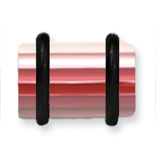 Acrylic Uv Sensitive Layered Plug W 2 Black O-Rings 0G (8.2Mm) 1/2 (13M