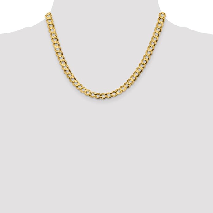 10kt Solid Yellow Gold Curb Cuban Chain
