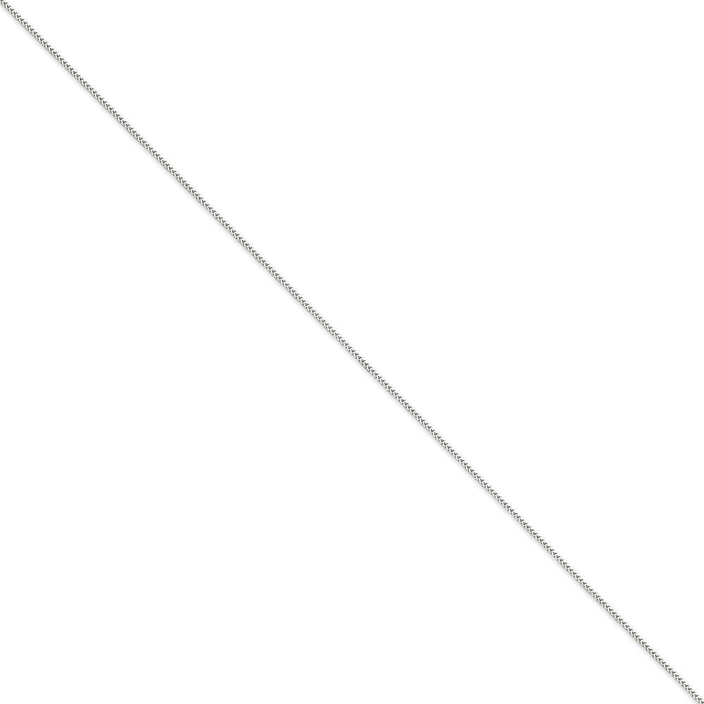 14K White Gold 8 Inch .9Mm Franco With Lobster Clasp Bracelet