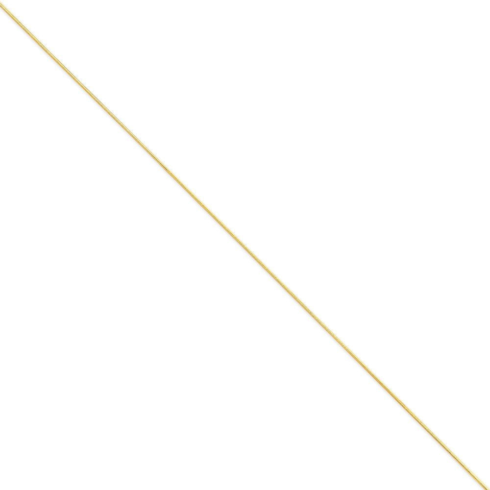 14K 18 Inch .6Mm Octagonal Snake With Lobster Clasp Chain