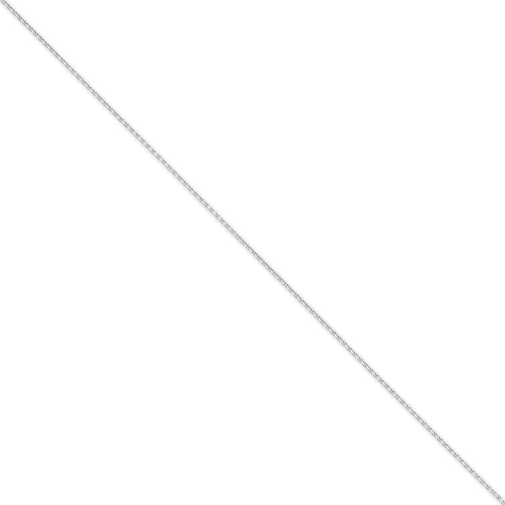 14K White Gold 30 Inch 1.45Mm Diamond-Cut Cable With Lobster Clasp Chain