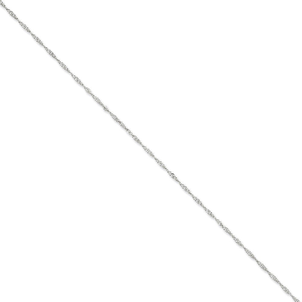 14K White Gold 18 Inch 1.7Mm Singapore With Lobster Clasp Chain