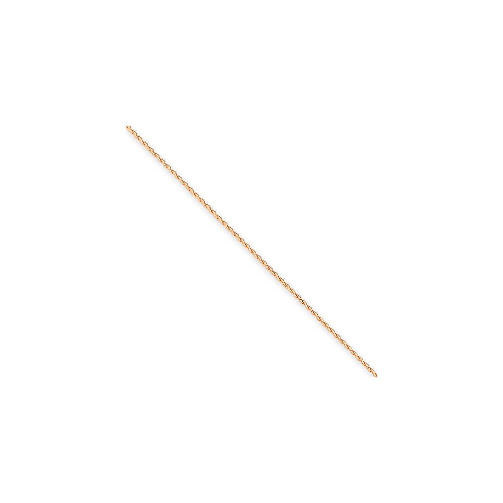 14K Rose Gold 16 Inch 1.05Mm Diamond-Cut Spiga With Lobster Clasp Chain