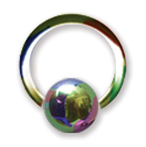 16G (1.3Mm) 1/4 (6Mm) Dia W 4Mm Ball Rainbow (Zr-Ds09) 16G (1.3Mm) 1/4