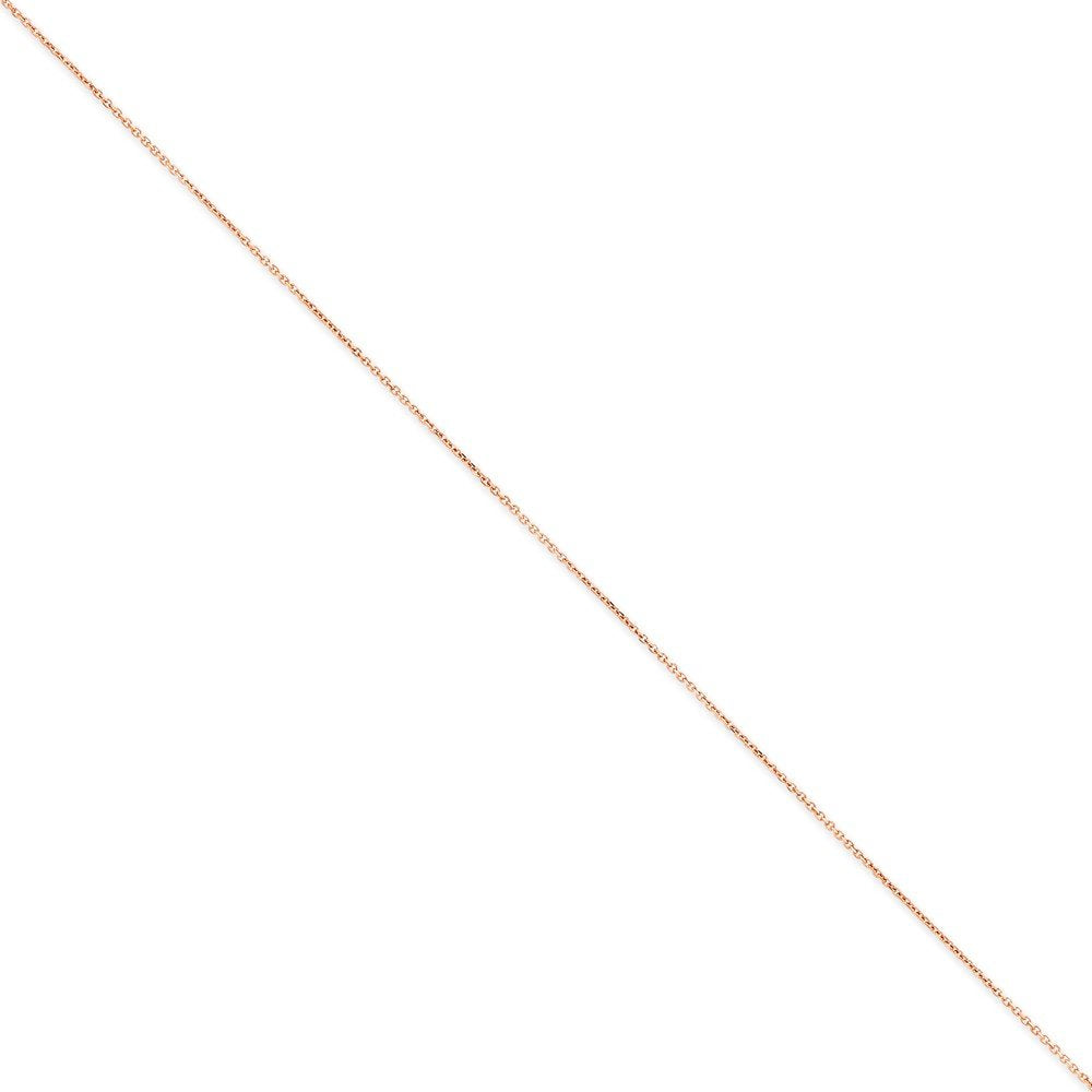 14K Rose Gold 24 Inch 1.10Mm Diamond-Cut Cable With Lobster Clasp Chain