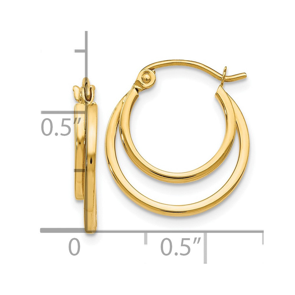 14K Polished Hinged Hoop Earrings
