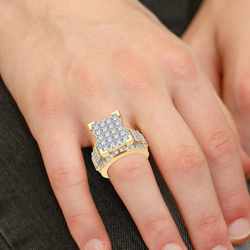 10K Yellow Gold Gorgeous 3.00Ct Diamond Ring