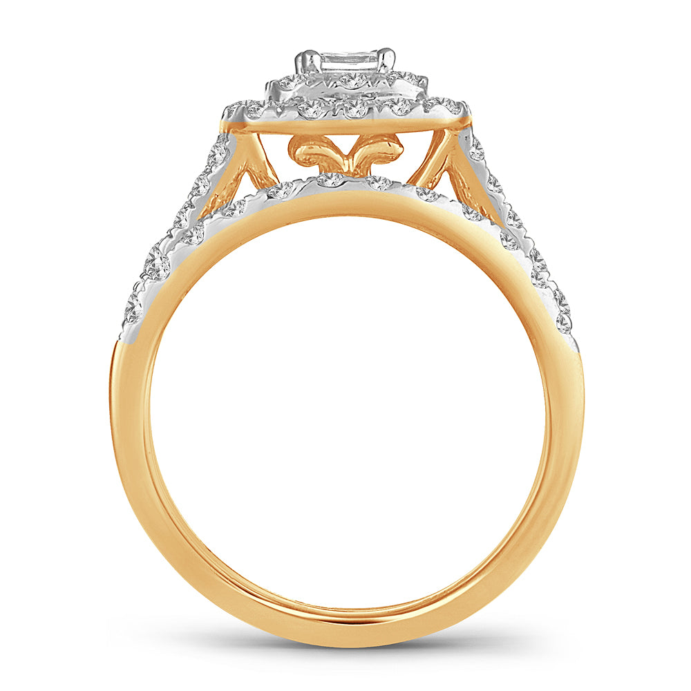 14K Yellow Gold Gorgeous 1.00Ct Diamond Bridal Ring