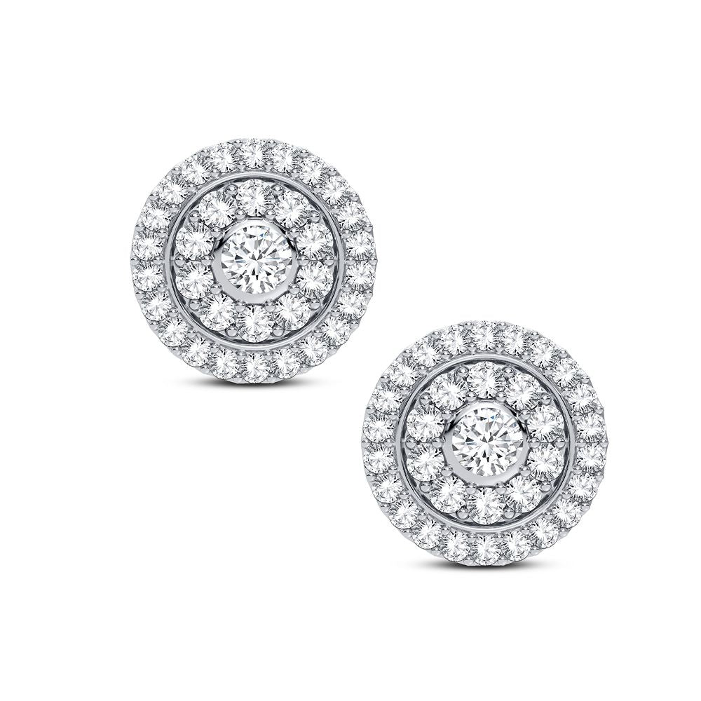 14K White Gold Gorgeous 0.50Ct Diamond Earring