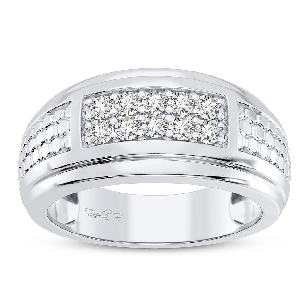 14K White Gold Dazzling 0.33Ct Diamond Ring