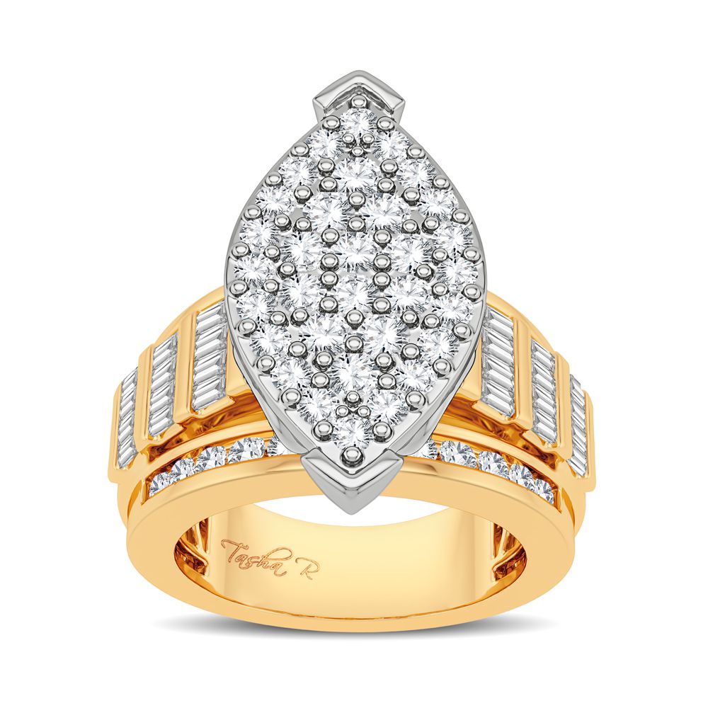 10K Yellow Gold Elegant 2.00Ct Diamond Ring
